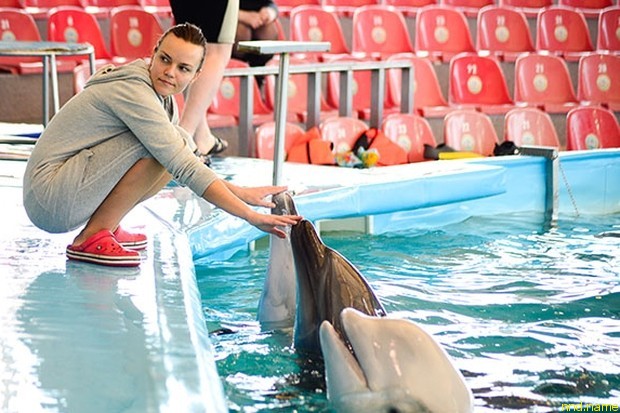 Колясочник освоил азы дайвинга в Минском дельфинарии
