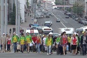 Мини-марафон инвалидов-колясочников прошел в Витебске