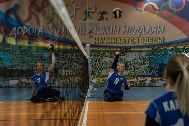 Тренировка сборной России по волейболу сидя