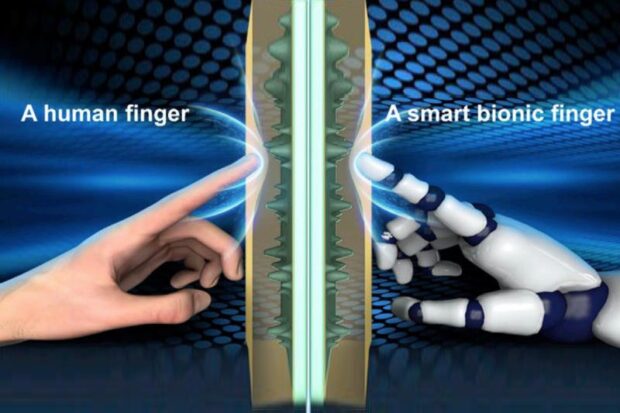 Роботизированный палец с многослойным осязанием