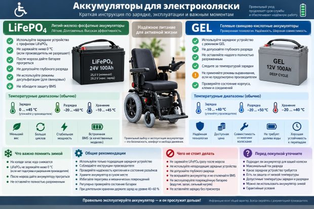 Краткая инструкция по аккумуляторам электроколяски: LiFePO₄ и GEL - NND - Нас Не Догонят
