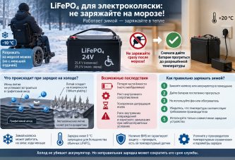 Литиевые аккумуляторы нельзя заряжать на морозе